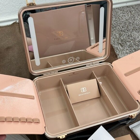 Beautifect Box Matte Black Travel Light Up Vanity Table Case Storage Organizer - Picture 7 of 13